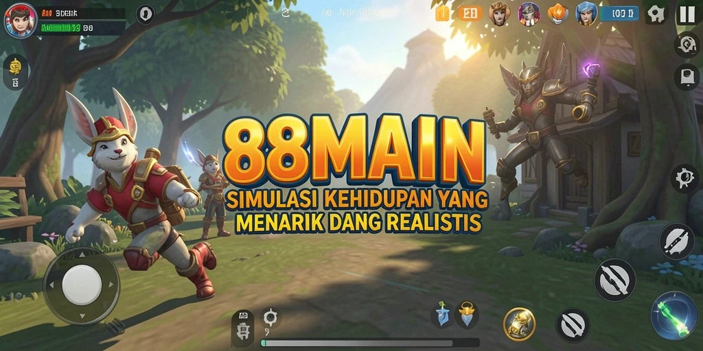 Tampilan gameplay menarik dari 88MAIN dalam simulasi kehidupan.