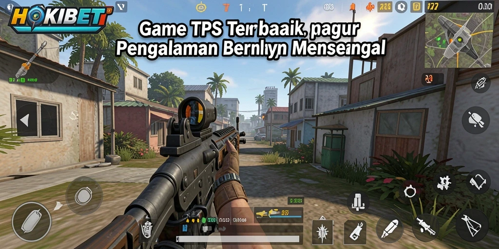 Screenshot gameplay HOKIBET menampilkan aksi seru dalam pertempuran TPS.