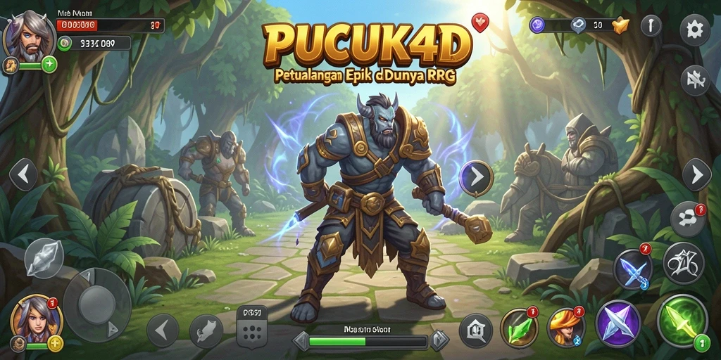 Tampilan gameplay seru dan petualangan fantastis dalam PUCUK4D.