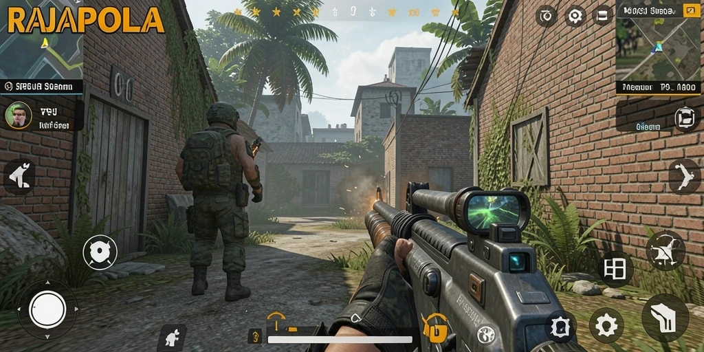 Tangkapan layar menampilkan aksi seru dari gameplay RAJAPOLA.