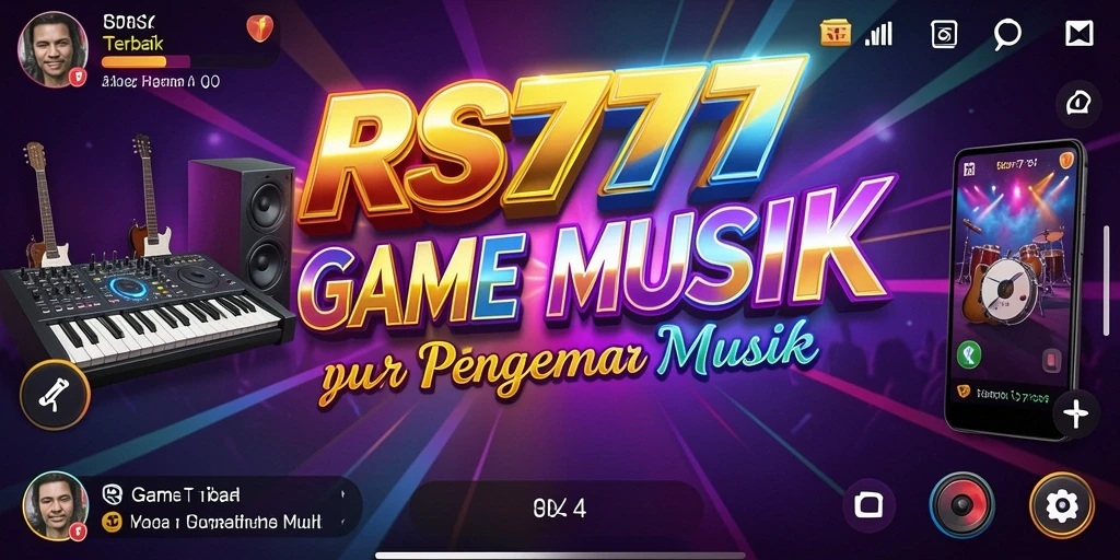 Screenshot gameplay RS777 menunjukkan suasana bermain musik yang seru.